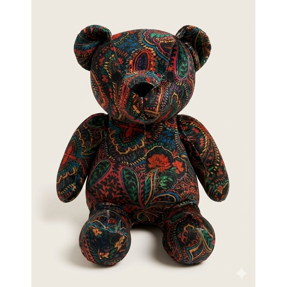 Johnny Was Mystic Wonder Paisley Plush Teddy Bear Multicolor Boho‎ H84723-9